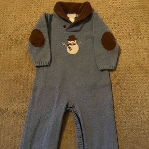 Janie and Jack Boys Snowman Sweater One-Piece